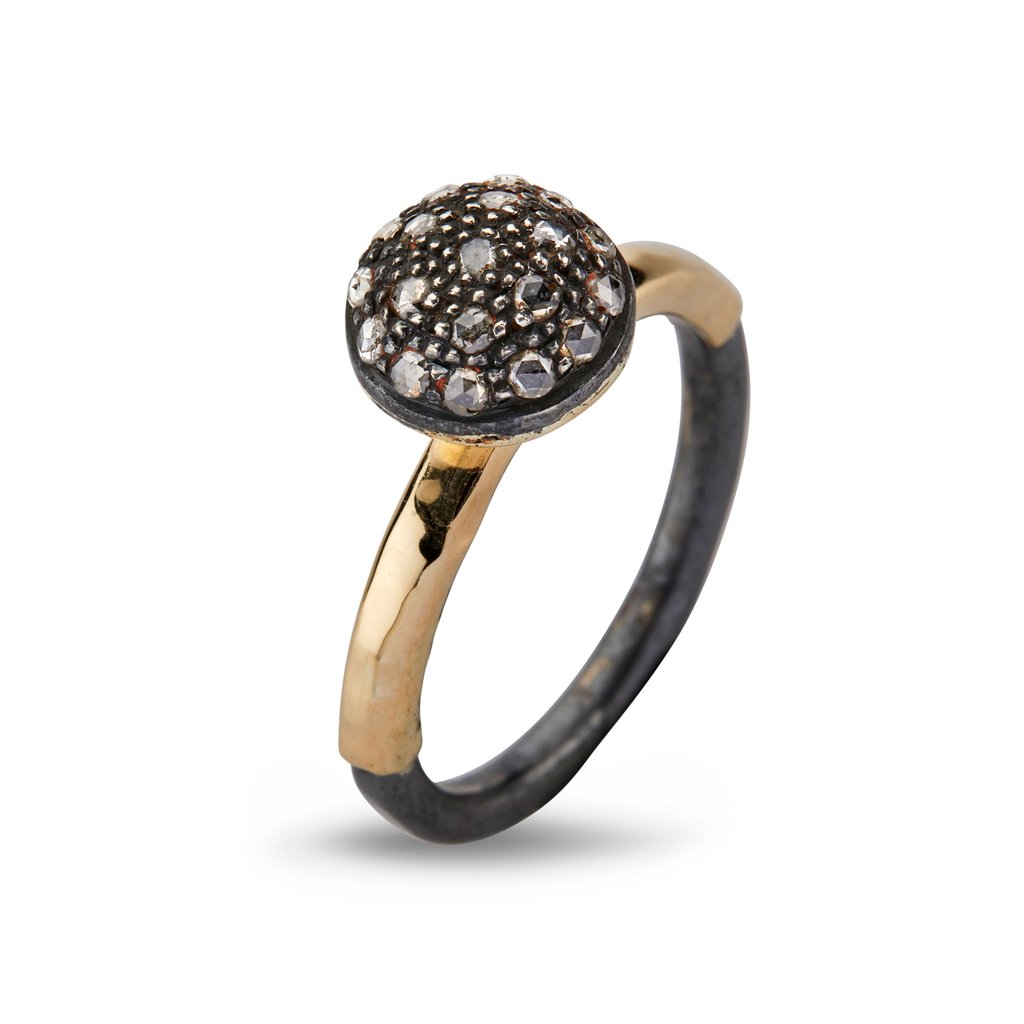 Victoria Rose 14 Karat Guld Ring med Diamanter - Tilbud!