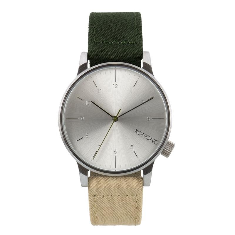Winston Heritage Multitone Green Ur med Canvas Rem