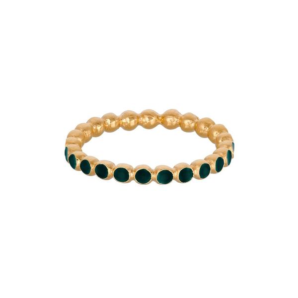 Pixel Green Forgyldt Sølv Ring R 606 Gp - Eksklusivt Tilbud!