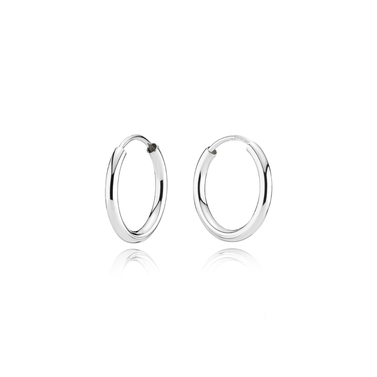 Creol øreringe i sterling sølv - 13 mm fra Bnh