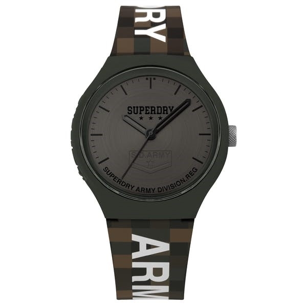 Superdry Urban Pixel Camo Ur med Silikonerem på Lagersalg